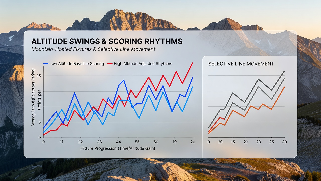 Betting market chart displaying line movements for mountain venue fixtures over multiple seasons