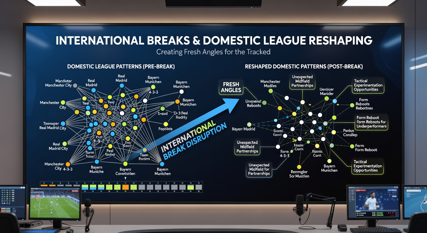 Data chart illustrating fixture congestion trends in major European leagues after international breaks